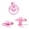 Heart-Shaped Flat & Inverted Chastity Cage – Black / Pink — product image 2