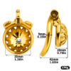 Gold Sunflower Tiny Chastity Cage — product image 2