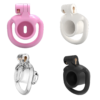 Tiny Inverted Chastity Cage with 4 Cock Rings — product image 1