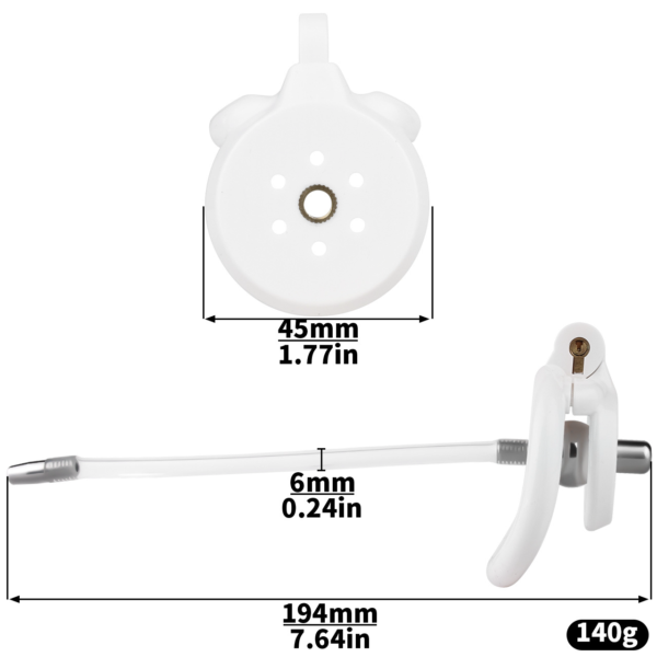 Mini Inverted Chastity Cage – Removable Steel Ball Plug with Flexible Catheter — product image 8