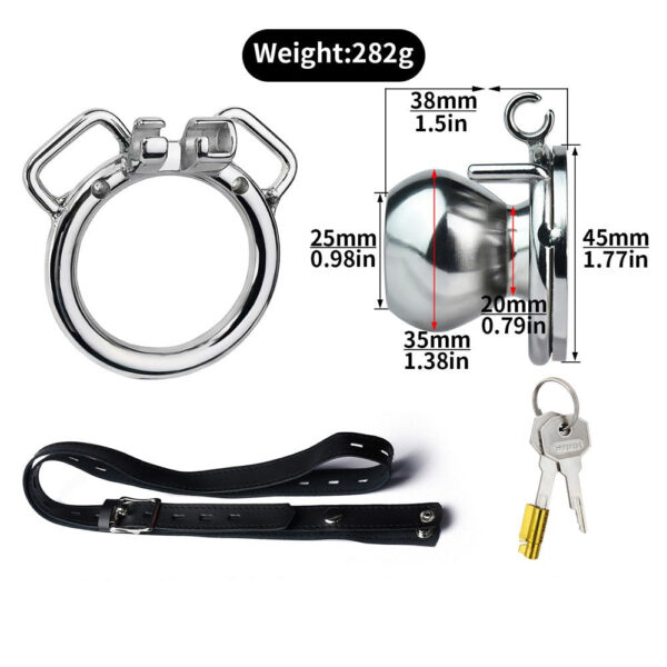 Butterfly Inverted Chastity Cage with PU Belt and Silicone Catheter — product image 16