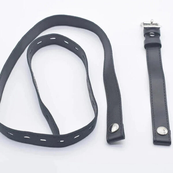 Flat Compact Chastity Cage with Ventilation Holes and Metal Catheter — product image 10