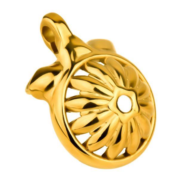 Gold Sunflower Tiny Chastity Cage — product image 16