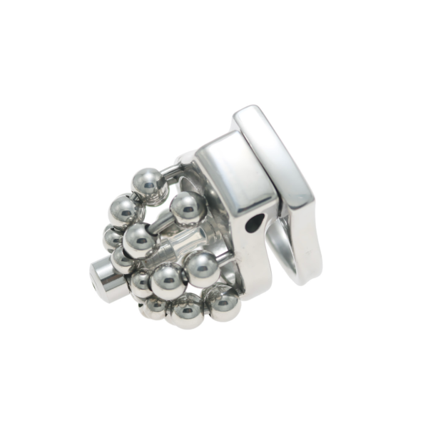Metal Beaded Chastity Cage with Removable Urethral Catheter — product image 12