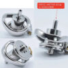 Flat Inverted Chastity Cage with Removable Stainless Steel Urethral Catheter — product image 8