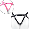 Triple-Support Elastic Strap for Chastity Cage – Black / Pink — product image 1