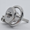 Stainless Steel Flat Inverted Chastity Cage with Cylinder – Type B — product image 4