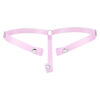 Soft Silicone Strap for Chastity Cages – Light Pink & Black — product image 8