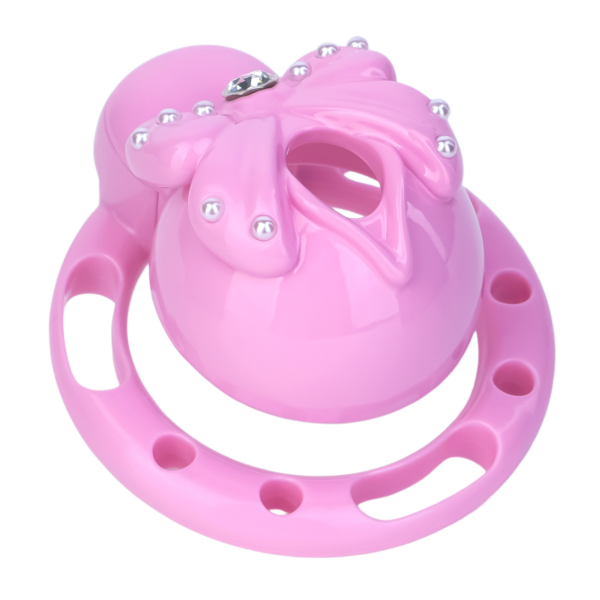 Pink Sissy Bowtie Chastity Cage — product image 9