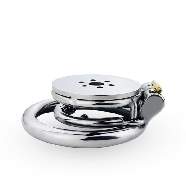 Flat Chastity Cage with Detachable Metal Catheter and Anti-Drop Ring — product image 3