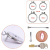 Detachable Small Pussy Flat Chastity Cage with Catheter — product image 11