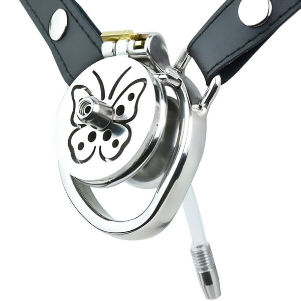 Butterfly Inverted Chastity Cage with PU Belt and Silicone Catheter — product image 4