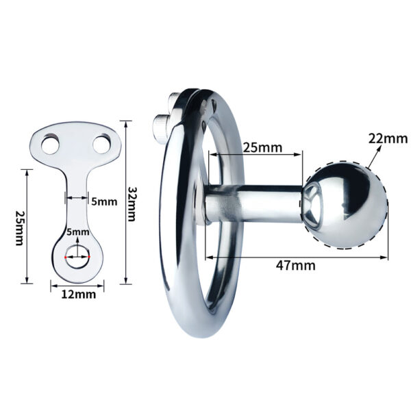 Super Small Inverted Chastity Cage with Silicone Urethral Catheter — product image 4
