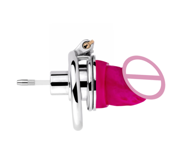 Inverted Chastity Cage with Dildo and Silicone Urethral Tube — product image 7