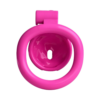Rose Flat Chastity Cage with 4 Rings – Black / Pink / White — product image 19