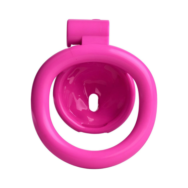 Rose Flat Chastity Cage with 4 Rings – Black / Pink / White — product image 19