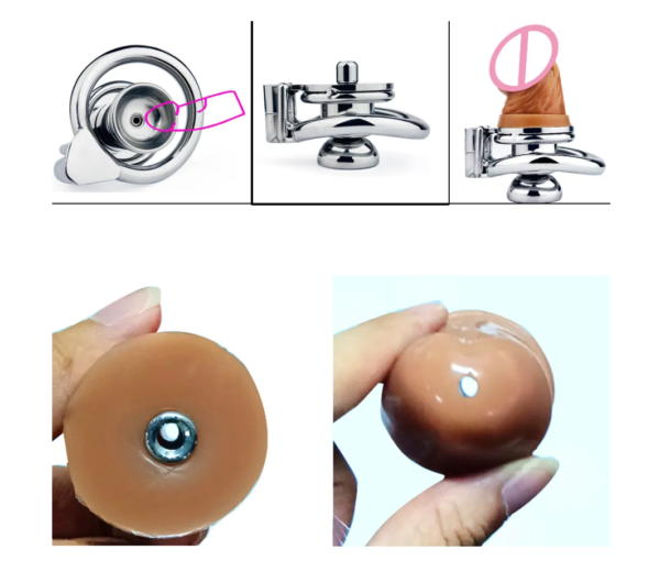 Inverted Chastity Cage With Removable Dildo — product image 4