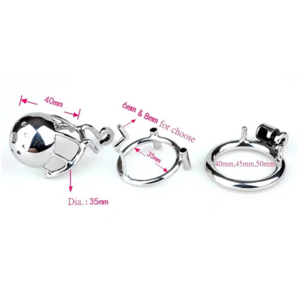 Metal Chastity Cage with Through Hole PA – Cock Cage — image 7 Metal Chastity Cage with Through Hole PA – Cock Cage — product image 7