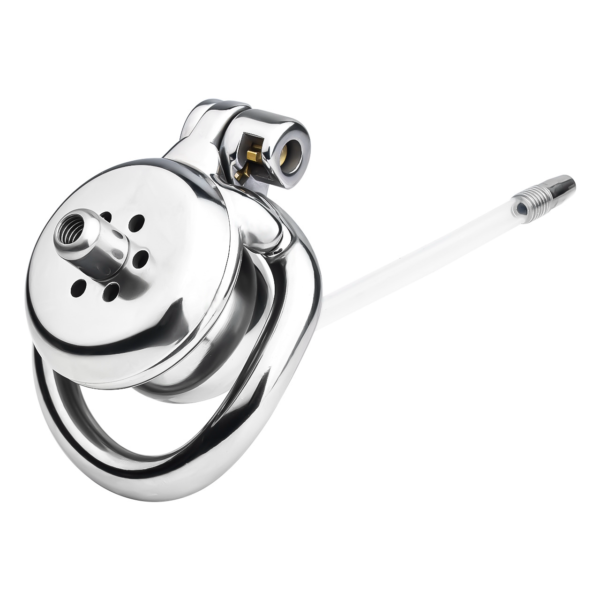 Sleek Micro Inverted Chastity Cage with Urethral Catheter — product image 7