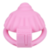 ABS Small Shell Chastity Cage Set with 4 Rings – Pink / Black / White — product image 16