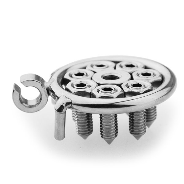 Flat Metal Chastity Cages with Removable Spikes — product image 11