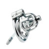 Male Stainless Steel Chastity Cage With Silicone / Metal Urethral Tube — product image 7