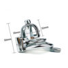 Male Stainless Steel Chastity Cage With Silicone / Metal Urethral Tube — product image 2