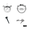 Small Metal Chastity Cage with Black or Pink Soft Pussy Catheter — product image 4
