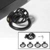 PA Prince Albert Chastity Cage with 4 Rings — image 5 PA Prince Albert Chastity Cage with 4 Rings — product image 5
