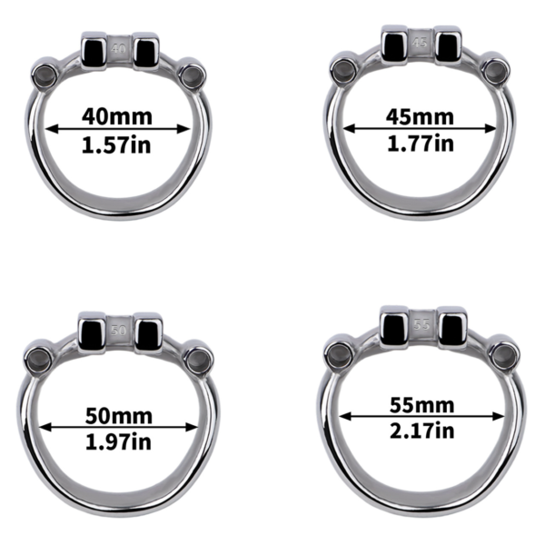 Men’s Stainless Steel PA Locking Chastity Cage — product image 3
