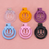 Plastic Flat Chastity Cage with 4 Rings – Multicolor — product image 5