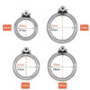 Inverted Chastity Cage with Long Metal Urethral Tube and PU Belt – Type B — product image 10