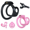 Lightweight Hard Resin Chastity Cage – Black & Pink — product image 1