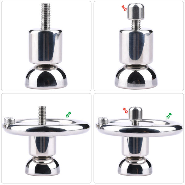 Tiny Reversing Chastity Cage with Stainless Steel Inverted Urine Plug — product image 5
