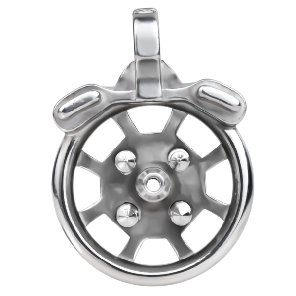 Versatile Flat Chastity Cage with Removable Spikes and Silicone / Metal Catheter — product image 29