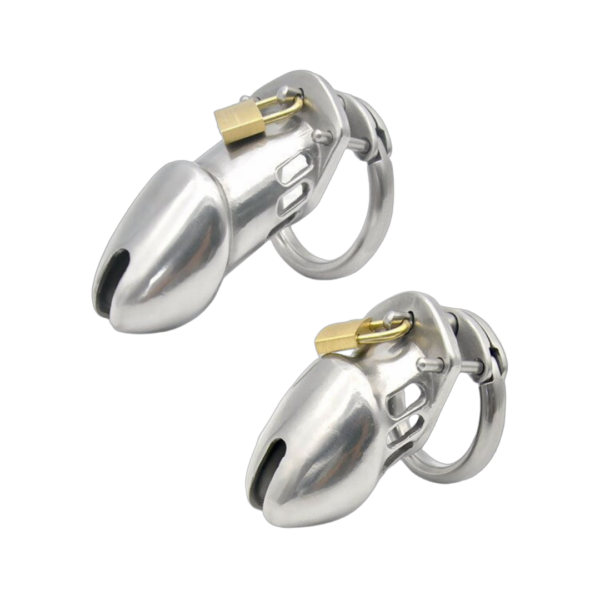 Matte Stainless Steel Chastity Cage – Long / Short Cage — product image 1