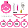 NEW Resin Flat Chastity Cage Set – Pink — product image 8