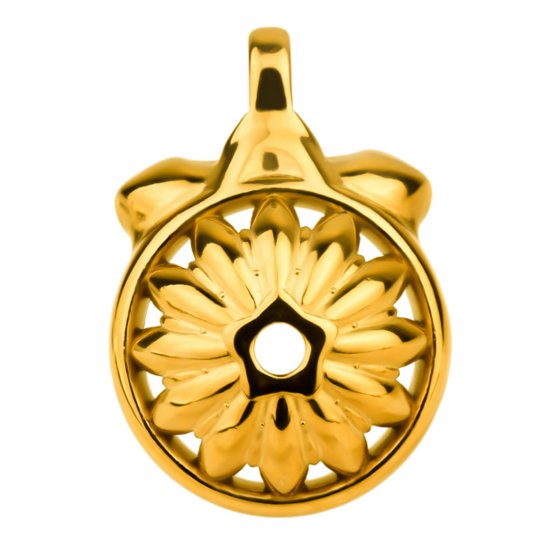 Gold Sunflower Tiny Chastity Cage — product image 17