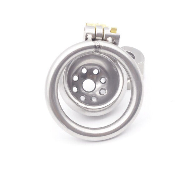 Stainless Steel Round Cock Cage with Urinary Catheter — product image 4