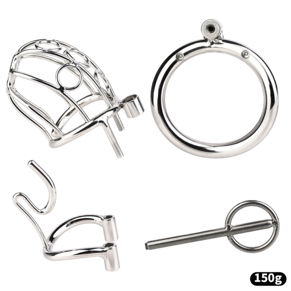Stainless Steel PA Chastity Cage with Adjustable Strap — product image 22